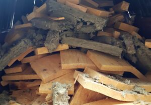 Blandet mineraluld klar til komprimering